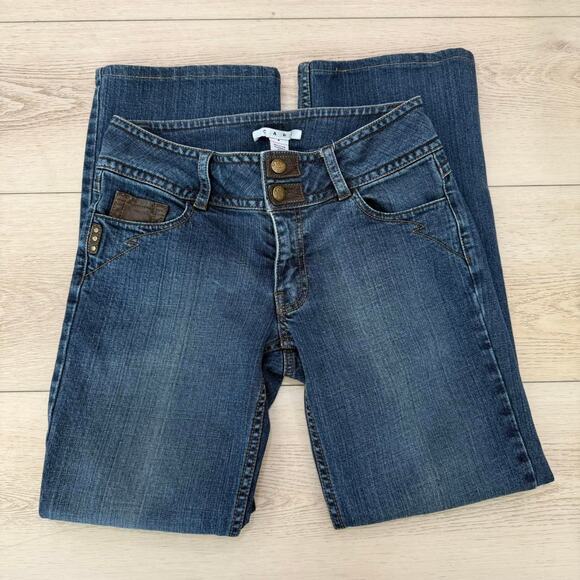 Dark wash low rise bootcut jeans - Picture 5 of 8